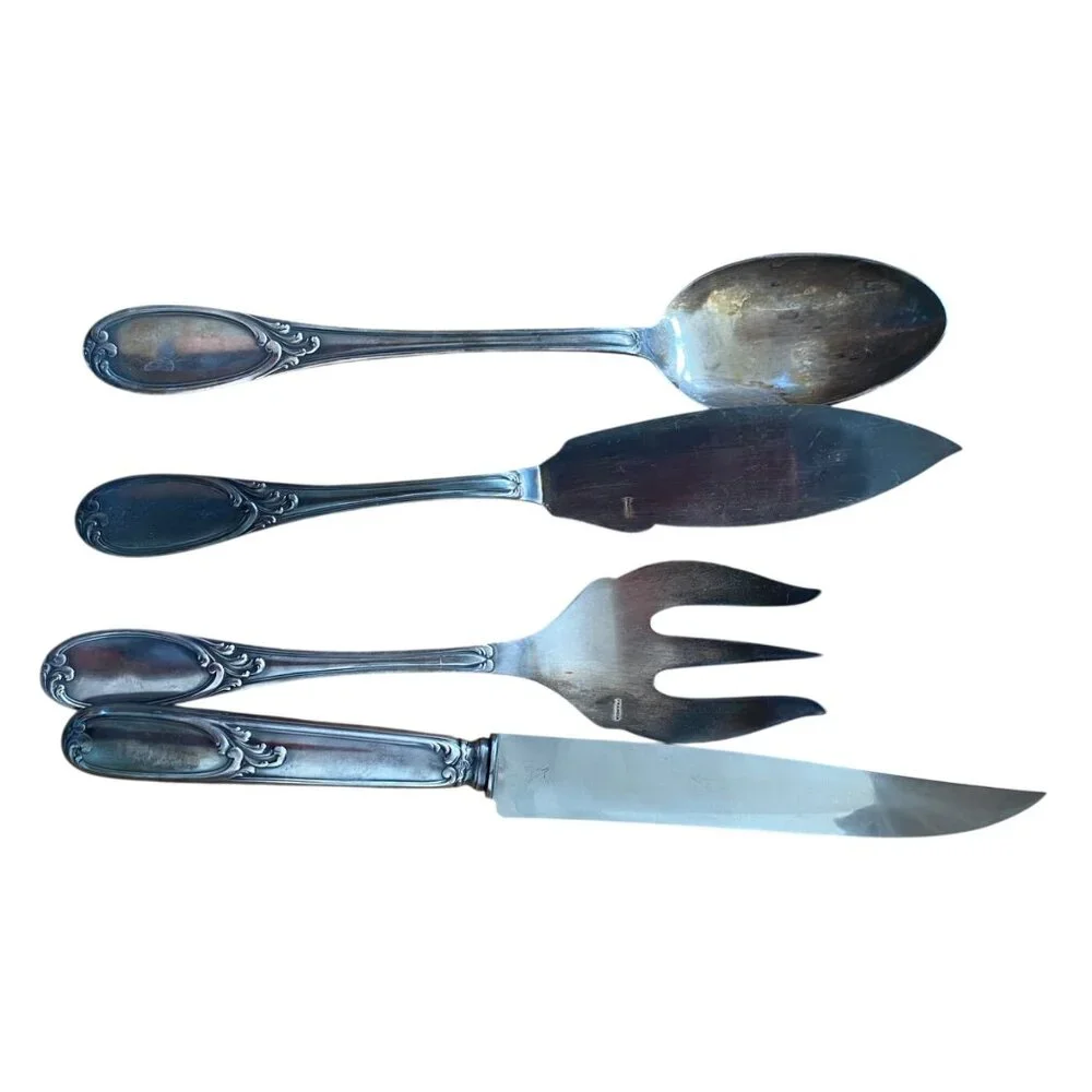 Plata Lappas‎ Flatware Set France Scroll Design 61 pieces Inox Stainless Steel
